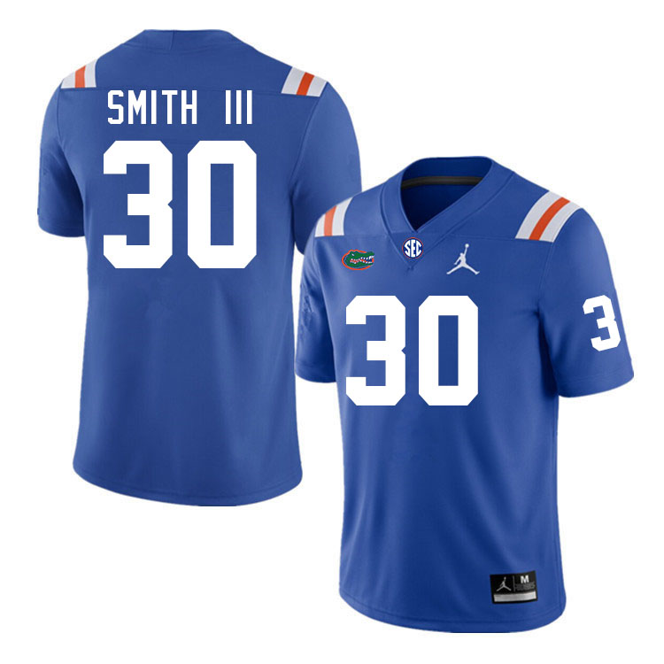 Men #30 Gregory Smith III Florida Gators College Football Jerseys Stitched-Throwback